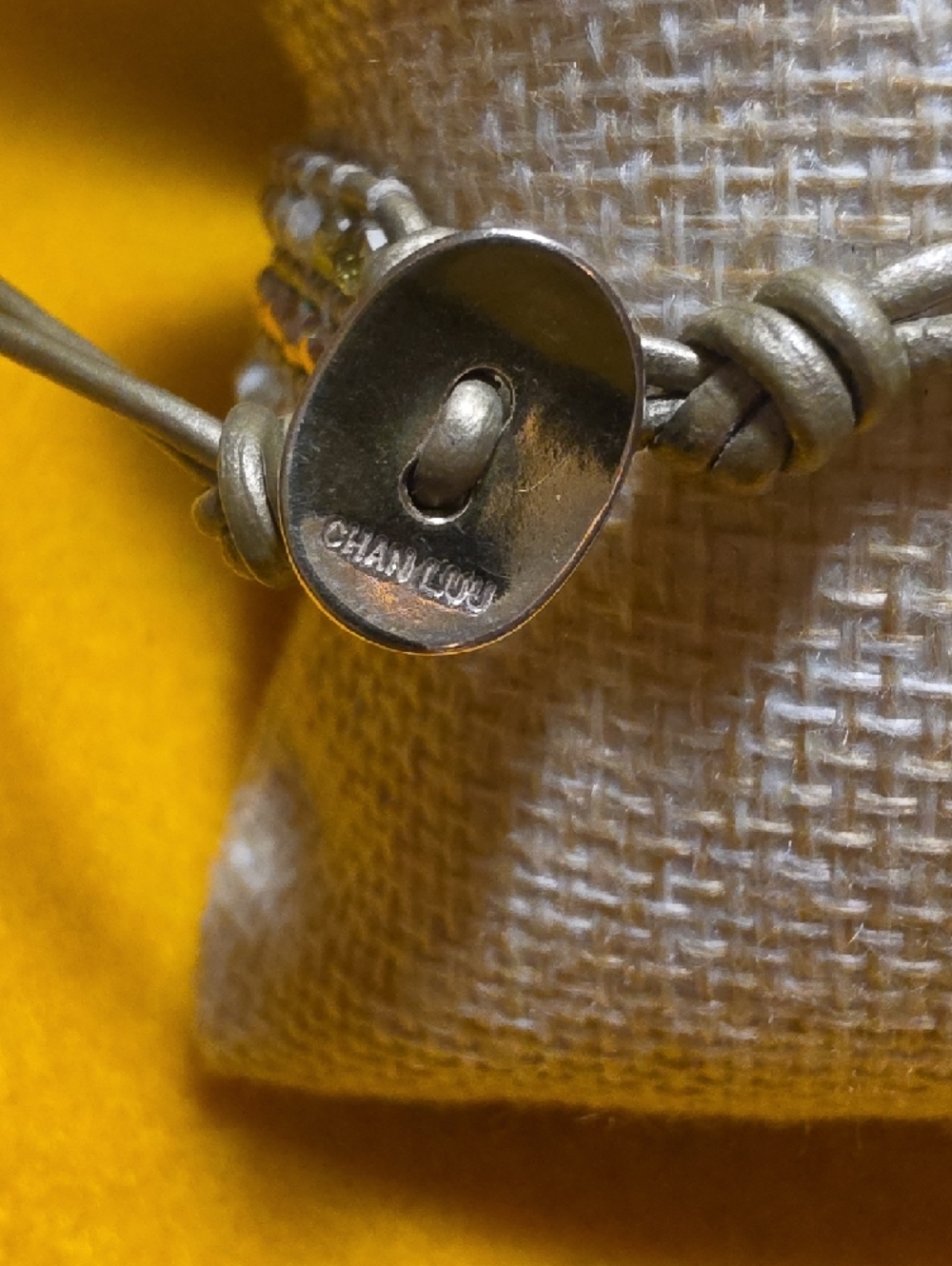 Chan Luu Olive Green and Gold Beaded Wrap Bracelet - Picture 3 of 5